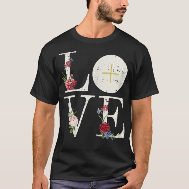 Camiseta Love Eucharist First Holy Communion Christian Cath (Frente)