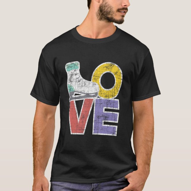 Camiseta Love Figure Ice Skating Skates Dancer (Frente)