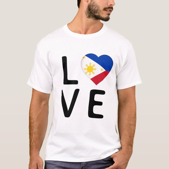 Camiseta Love - Filipinas Flag (Frente)