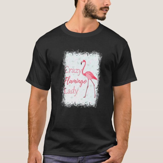 Camiseta Love Flamingos Crazy Flamingo Lady (Frente)