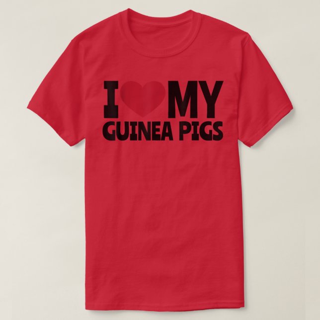 Camiseta Love for Guinea Pigs  (Frente do Design)