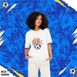 Camiseta Love for soccer kawaii anime design