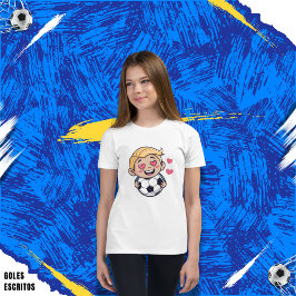 Camiseta Love for soccer kawaii anime design