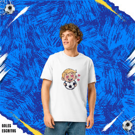 Camiseta Love for soccer kawaii anime design
