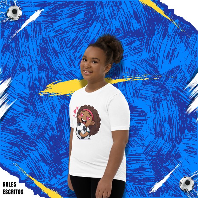 Camiseta Love for soccer kawaii anime design (Criador carregado)