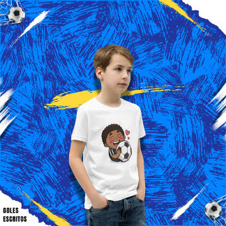 Camiseta Love for soccer kawaii anime design