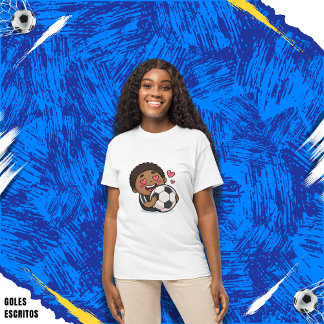 Camiseta Love for soccer kawaii anime design
