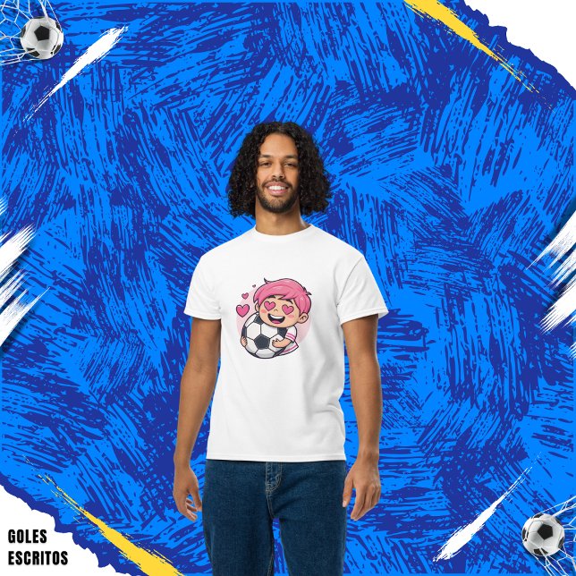 Camiseta Love for soccer kawaii anime design (Criador carregado)