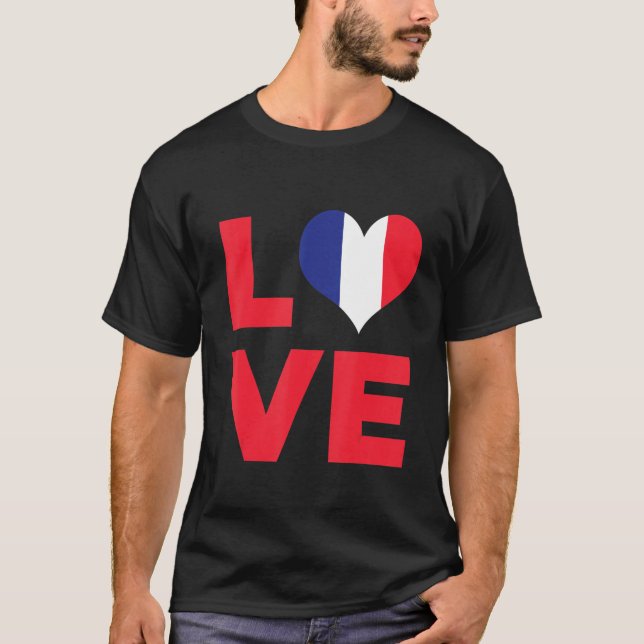 Camiseta Love France Flag (Frente)