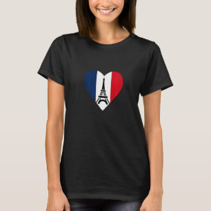 Camiseta Love France Paris Eiffel Tower French Flag