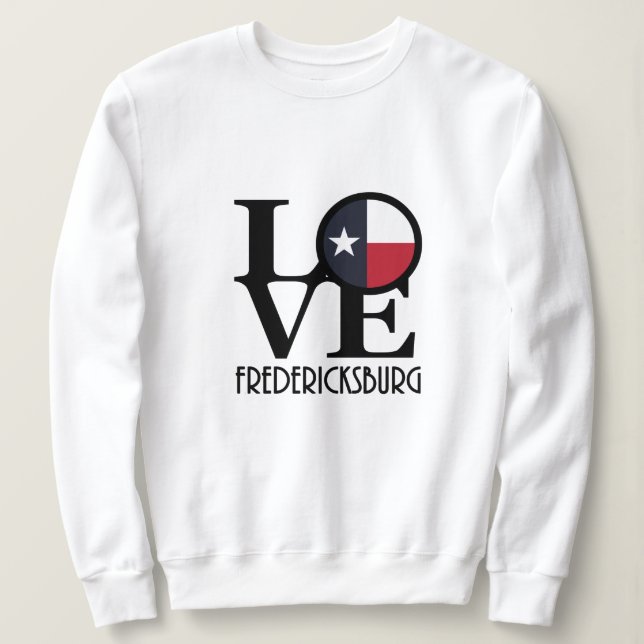 Camiseta LOVE Fredericksburg Texas (Frente do Design)