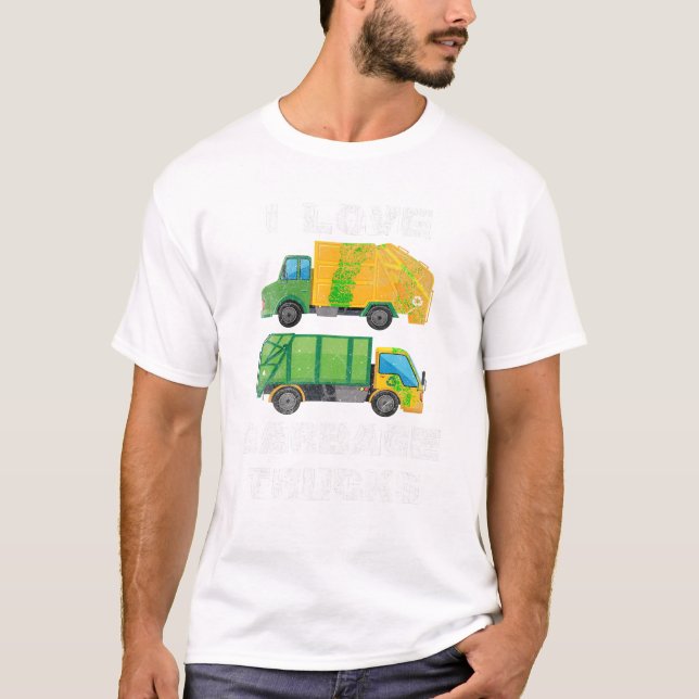 Camiseta Love Garbage Trucks Shirt Toddler (Frente)