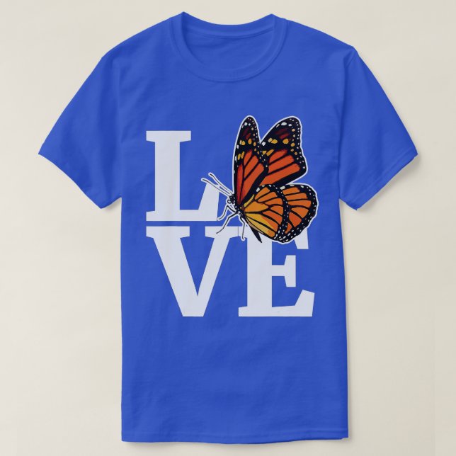 Camiseta LOVE Girls Monarch Butterfly Milkweed Butterflie (Frente do Design)