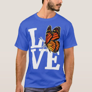 Camiseta LOVE Girls Monarch Butterfly Milkweed Butterflie