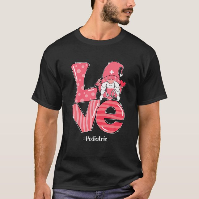 Camiseta Love Gnome Pediátrico Enfermeira Enfermeira Engraç (Frente)