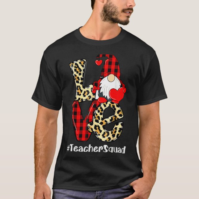 Camiseta Love Gnome Teacher Squad Valentines Day Teacher St (Frente)