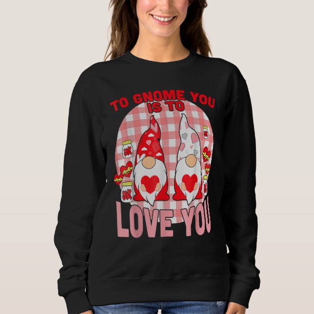 Camiseta Love Gnome To Funny Valentines Day Gnomes Holding  (Frente)