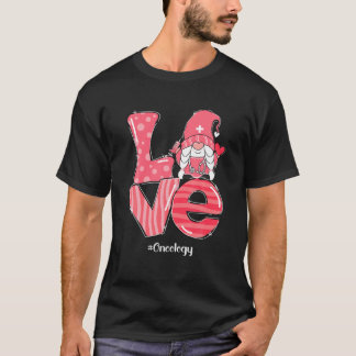 Camiseta Love Gnomo Oncologia Enfermeira Encantada Engraçad