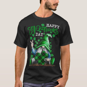 Camiseta LOVE Gnomos Irish Shamrock Lucky Dia de São Patríc