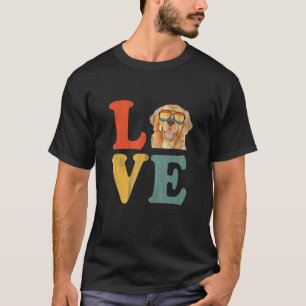 Camiseta Love Golden Retriever Retro For Men Women And Kids
