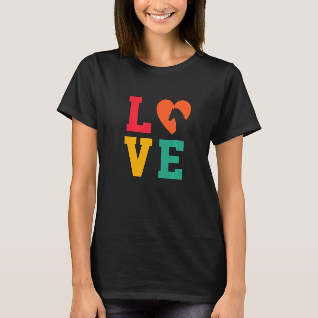 Camiseta Love Graphic Horse Lover Equestrian Rider Horses F (Frente)