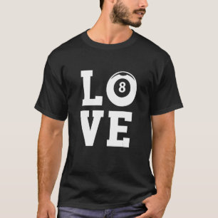 Camiseta Love Graphic Piscina Billard Snooker Billard Cue 8