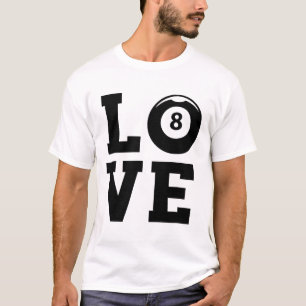 Camiseta Love Graphic Piscina Billard Snooker Billard Cue 8