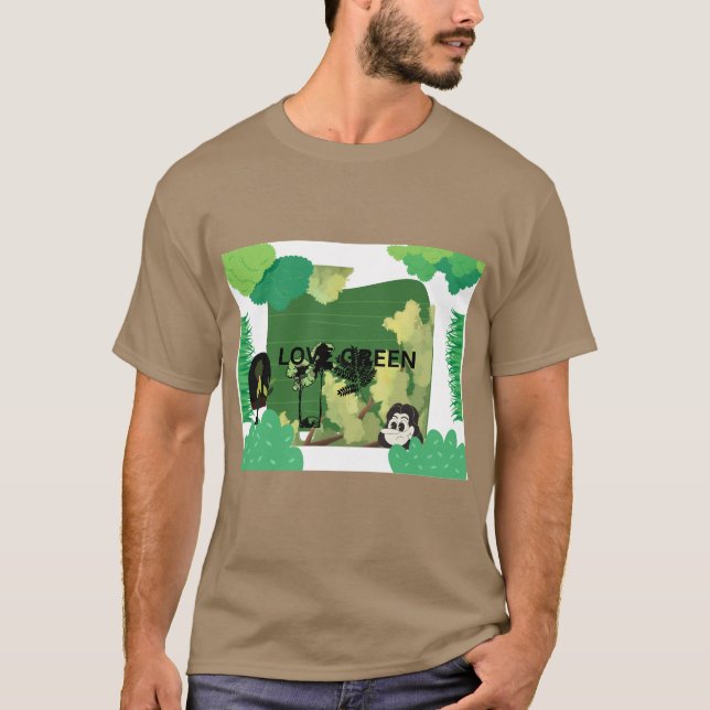 CAMISETA LOVE GREEN (Frente)