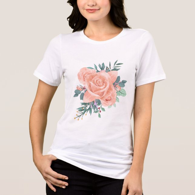 Camiseta Love Grows – Floral Maternidade Gravidez  (Frente)