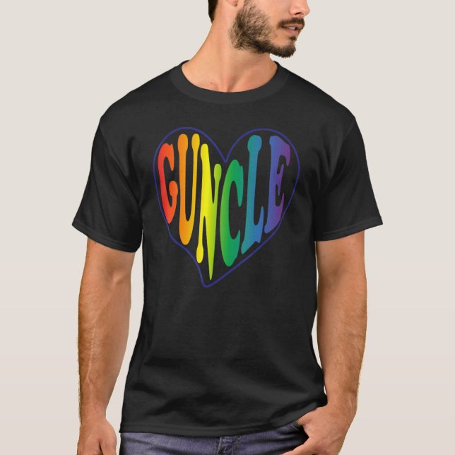 Camiseta Love Guncle Lgbt Pride Gay Tio Lgbt Suporte (Frente)