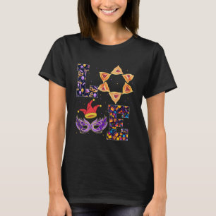 Camiseta LOVE Hamantaschen Jewerm Purim Costume Holiday Car