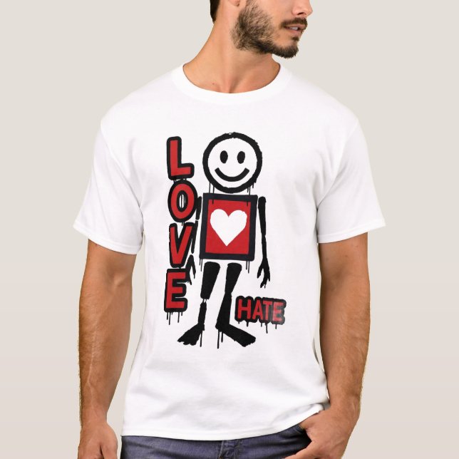 Camiseta Love Hate Inspired Graphic  (Frente)