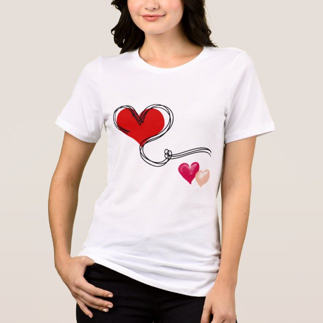 Camiseta Love Heart Cute  (Frente)