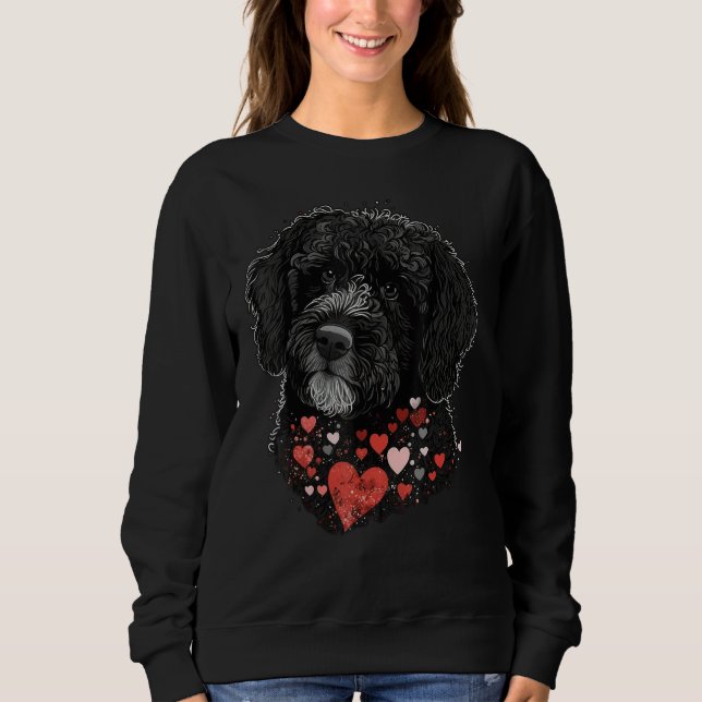 Camiseta Love Heart for Valentines Day on Portuguese Water  (Frente)