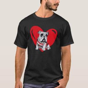 Camiseta Love Heart Graphic Dia de os namorados English Bul