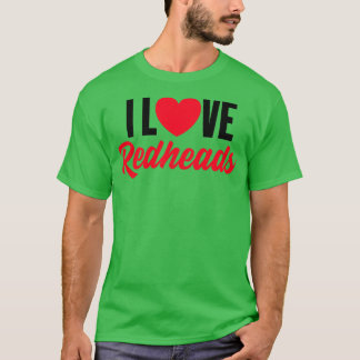 Camiseta Love Heart Redhead Cute Hair Irish