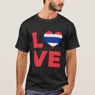 Camiseta Love Heart Thailand Flag