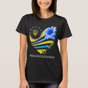 Camiseta Love Heart Ucrânia Be Kind Stand With Ucrânia Ukra