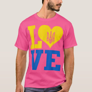 Camiseta Love Heart Ucraniano Flag