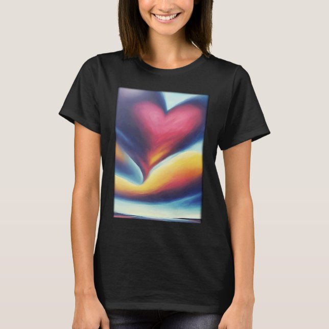 Camiseta Love Heart Valentine's Day Couple Romantic (Frente)