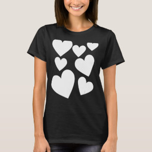 Camiseta Love Hearts Graphic Fashion Womanu2019s Ladies Gir