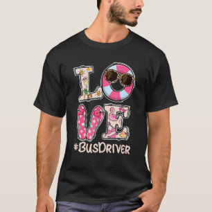 Camiseta Love Hello Summer No Dia Passado Do Ônibus Escolar