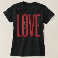 Love High Letters Red Ouro Monograma Chic Design