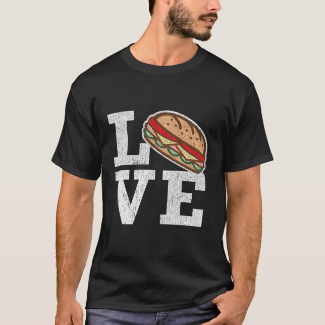 Camiseta Love Hoagie Subsea Sandwiches Gift (Frente)