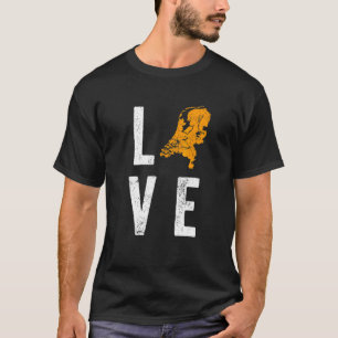 Camiseta Love Holland Map Dutch Koningsdag King