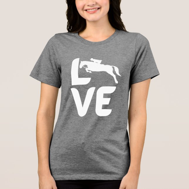 Camiseta LOVE Horse Women’s Shirt – Stylish Equestrian Gift (Frente)