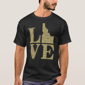 Camiseta Love Idaho Distressed Vintage ID Home Pride