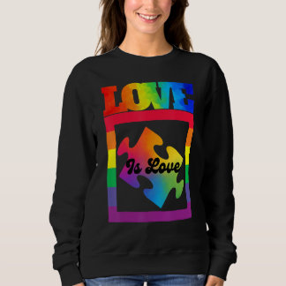 Camiseta Love is Love Jigsaw Rainbow LGBT Gay Lesbian Bi Tr