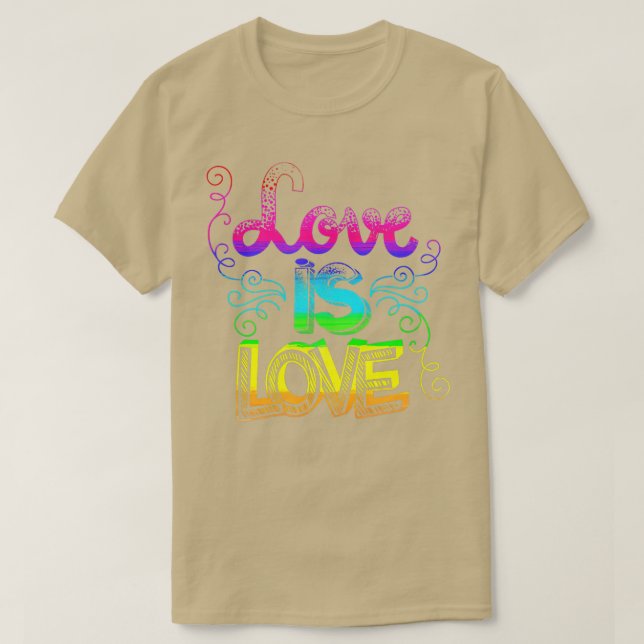 Camiseta Love is Love LGB LGBQ Gay 2 (Frente do Design)