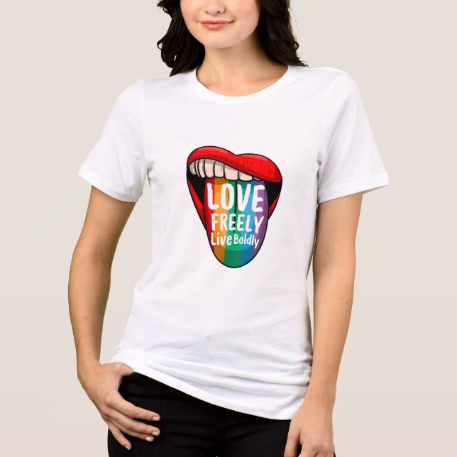 Camiseta Love Is Love LGBTQ Pride Graphic Tee (Frente)